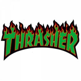 Flame Logo Sticker Green